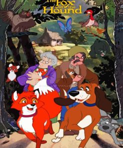 The Fox and The hound Poster Paint By Numbers