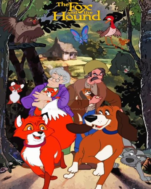 The Fox and The hound Poster Paint By Numbers