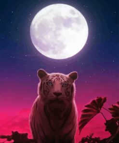 Tiger With Moon Paint By Numbers