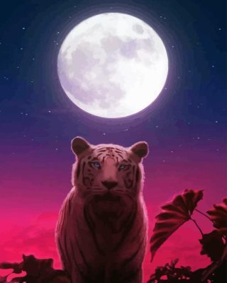 Tiger With Moon Paint By Numbers