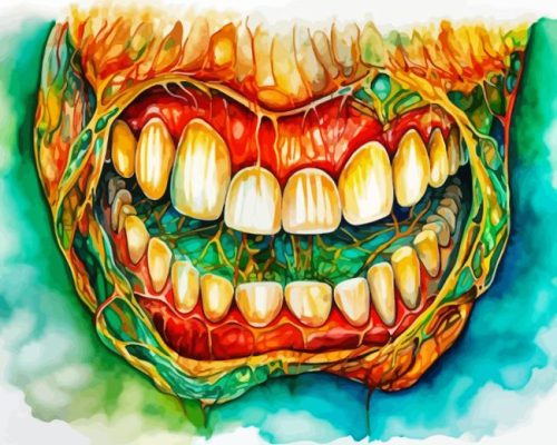 Abstract Teeth Art Paint By Numbers