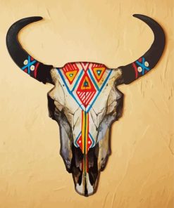 Bison Skull Paint By Numbers