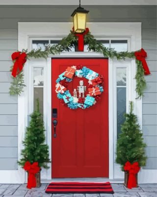 Christmas Door Art Paint By Numbers