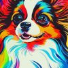 Colorful Papillon Dog Paint By Numbers