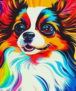 Colorful Papillon Dog Paint By Numbers
