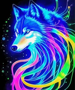 Colorful Wolf Spirit Paint By Numbers