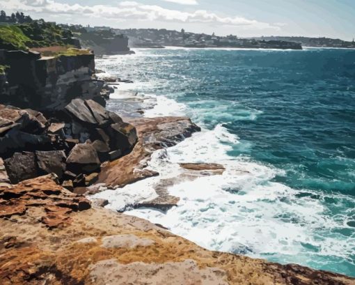 Coogee To Bondi Walk Coast Paint By Numbers