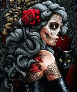 Gothic Sugar Skull Art Paint By Numbers