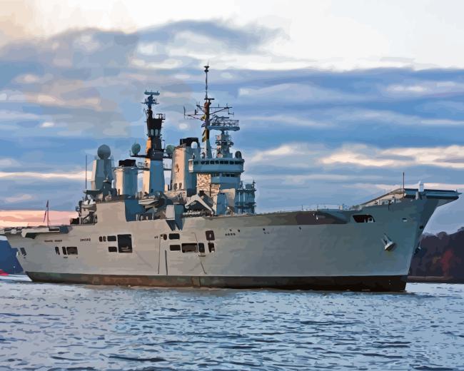 HMS Ark Royal Painting By Numbers