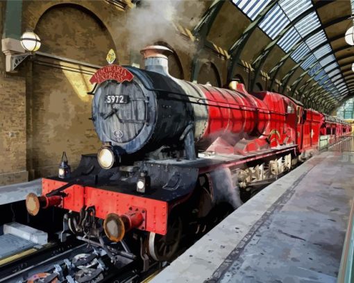 Hogwarts Express Trains Paint By Numbers
