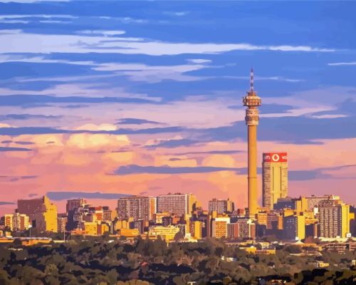 Johannesburg Skyline Paint By Numbers