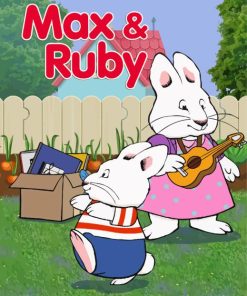 Max and Ruby Cartoon Paint By Numbers