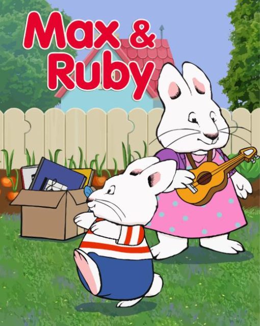 Max and Ruby Cartoon Paint By Numbers