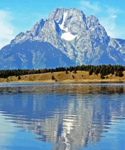 Mount Moran Wyoming Paint By Numbers