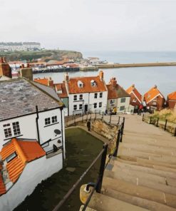 Whitby Abbey And 199 Steps Paint By Numbers