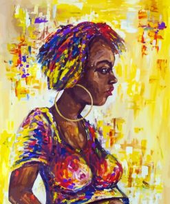 Woman With Large Earrings Art Paint By Numbers