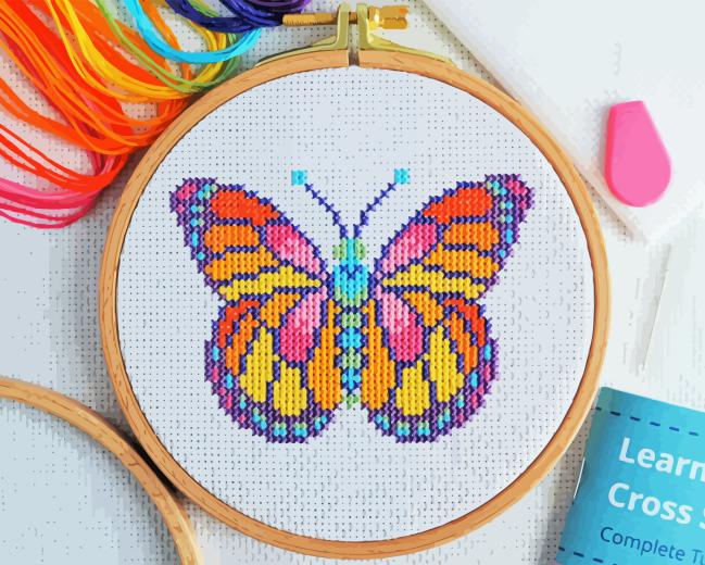 Butterfly Cross Stitch Paint By Numbers
