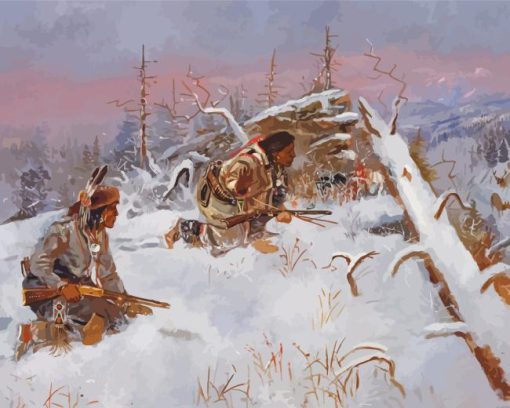 Crow Indians Hunting Paint By Numbers