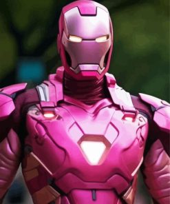 Iron Man Pink Paint By Numbers