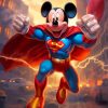 superman mickey Mouse paint by numbers