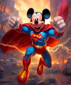 superman mickey Mouse paint by numbers