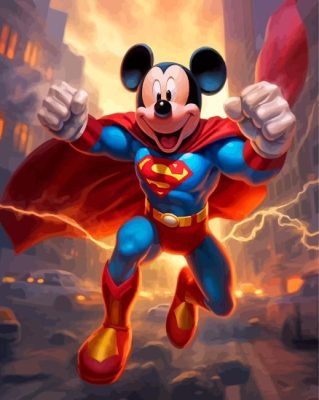 superman mickey Mouse paint by numbers