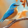 Blue Bird In Autumn Art Paint By Numbers