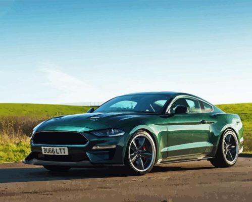 Bullitt Mustang Car Art Paint By Numbers