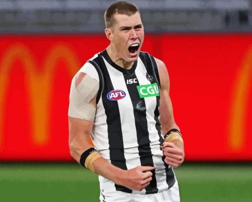 Collingwood Football Player Paint By Numbers