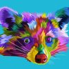 Colorful Raccoon Animal Paint By Numbers