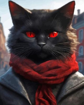 Dracula Cat Animal Paint By Numbers