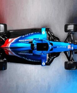 F1 Blue Car Art paint By Numbers