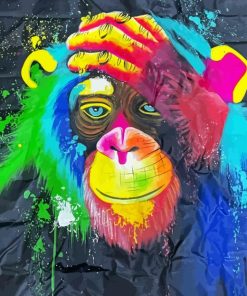 Monkey Animal paint by numbers