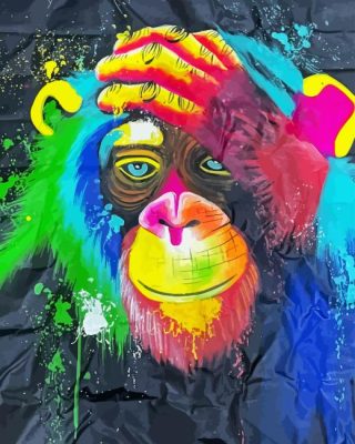 Monkey Animal paint by numbers