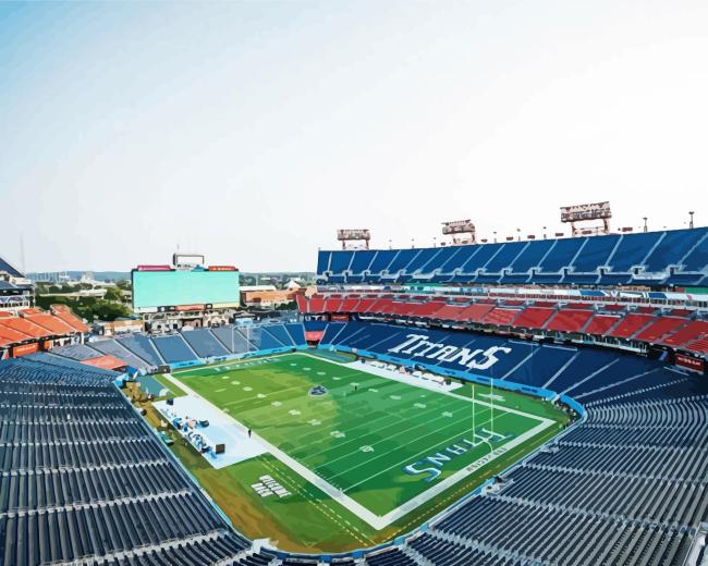 Tennessee Titans Nissan Stadium Paint By Numbers