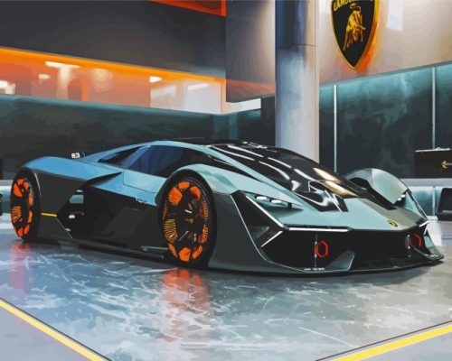 Terzo Millennio Lamborghini Car Paint By Numbers