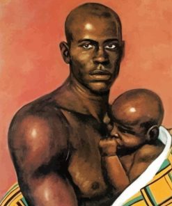 African Father and Child Paint By Numbers