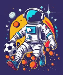 Astronaut Soccer Paint By Numbers