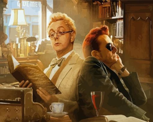 Aziraphale and Crowley Paint By Numbers