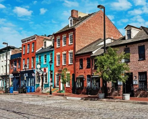 Baltimore Fells Point Paint By Numbers