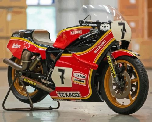 Barry Sheene Suzuki Paint By Numbers