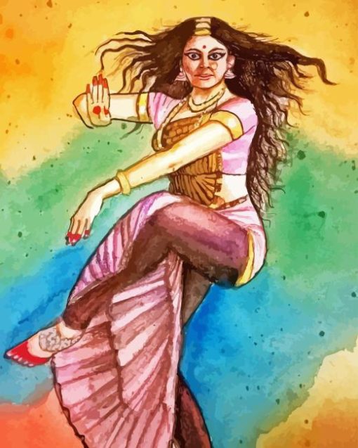Bharatanatyam Dancer Paint By Numbers