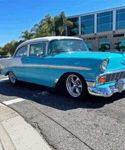 Blue 57 Chevy Paint By Numbers