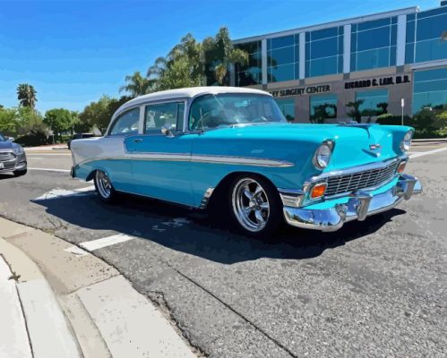 Blue 57 Chevy Paint By Numbers