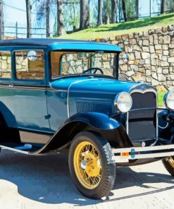 Blue Ford Model A Paint By Numbers