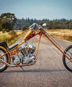 Chopper Motorcycle Paint By Numbers