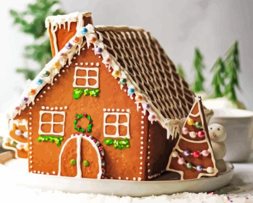 Christmas Gingerbread Paint By Numbers