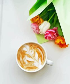 Coffee And Flowers Paint By Numbers