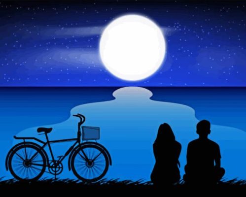 Couple In Moonlight Paint By Numbers