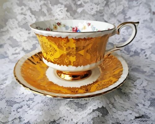 Cup And Saucer Paint By Numbers